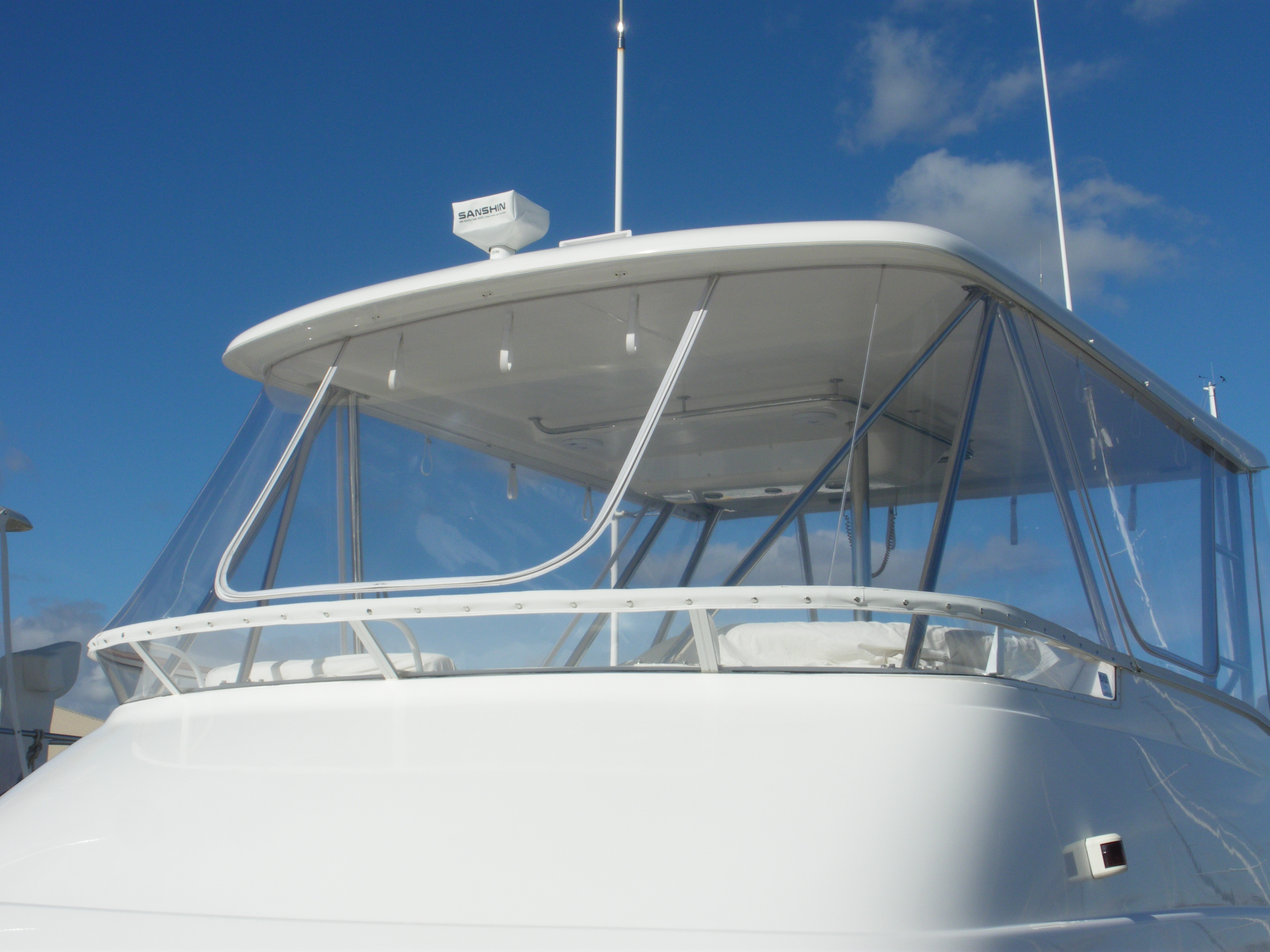 Flybridge Clears using Strataglass | Prestige Marine ...